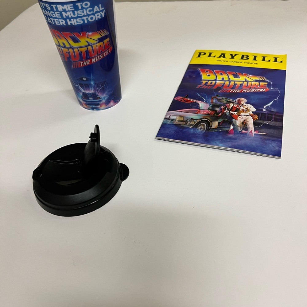 Back to the Future playbill and cup